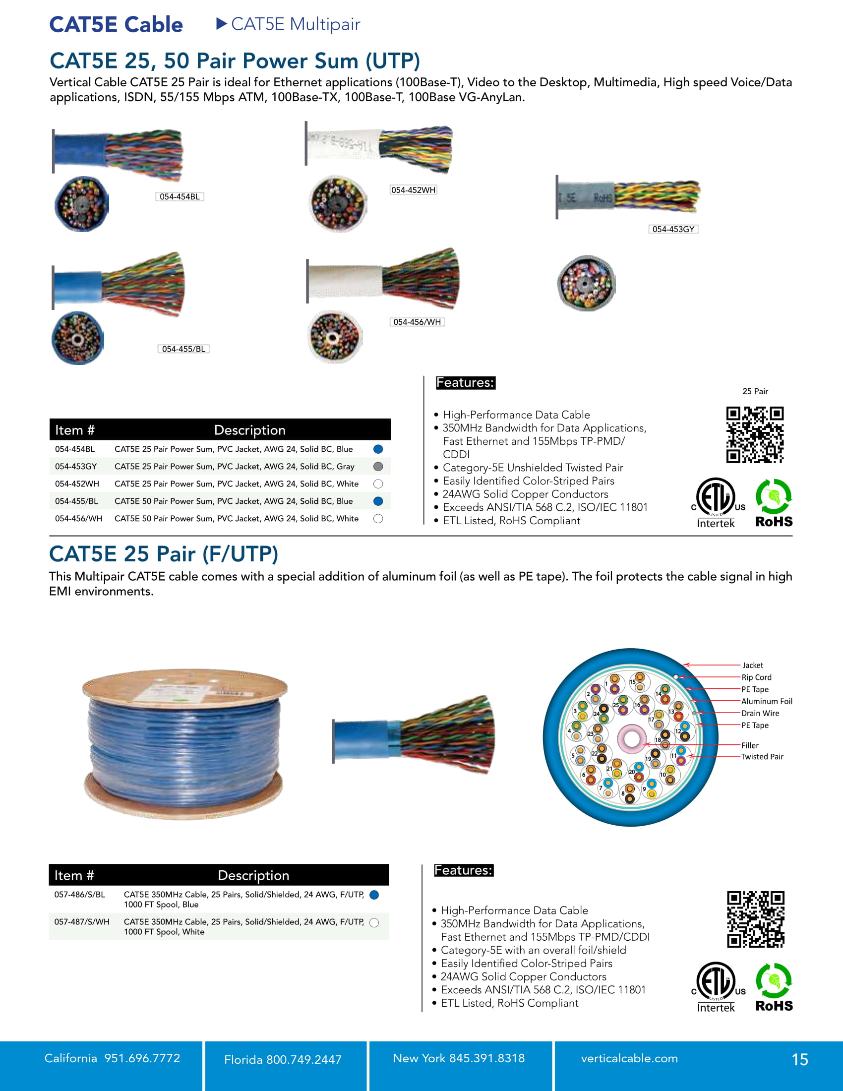 Catalog - Cable - Vertical Cable | U.S. Manufacturer Of Low Voltage Cable