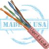 CAT6, Plenum, MADE IN USA, 23AWG, UTP, 4 Pair, Solid Bare Copper, 550MHz, 1000ft Pull Box, Pink