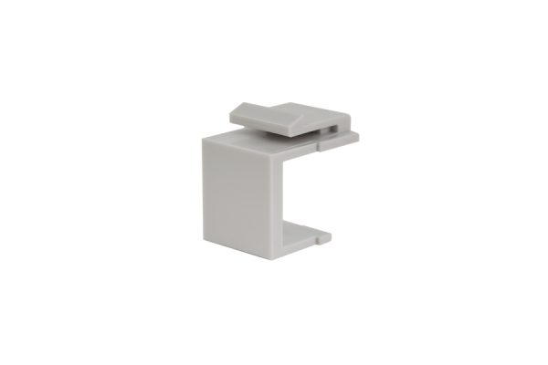 037-329GY - Blank Gray Keystone Insert by Vertical Cable