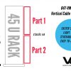 45U Vertical Cable Manager – Double Sided