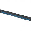 Optical Fiber Rack-Mount Panel, Keystone-Module, 1-RMU, 24-Position, Black Bezels, w/o Label Holders.