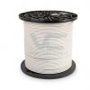 CAT6A, Unshielded with an overall Plenum jacket, 23 AWG/4 PAIR Solid bare copper conductors, 550MHz, 1000ft Spool, White.