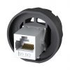 Outlet Module, Socket-to-Socket, CAT6A, STP, Panel Mounting, IP68