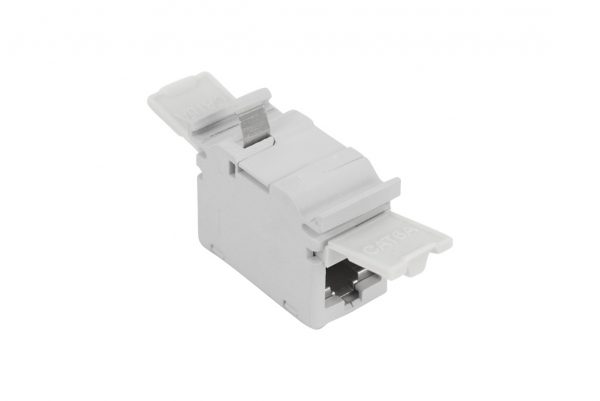 DIN-Rail Feed-Through Adapter, Category 6A, STP, 35-mm, Grounding