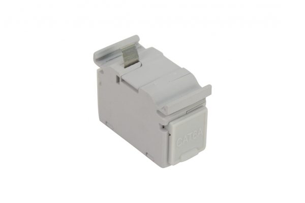 DIN-Rail Feed-Through Adapter, Category 6A, STP, 35-mm, Grounding