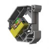 DIN-Rail Keystone Module Holder, 35-mm, Plastic, Stackable, Grounding, Labeling, One Left Cover, Blank