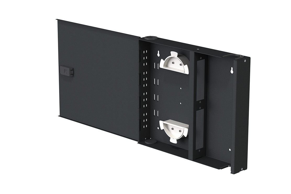 268-STD01-1B1-Optical-Fiber-Wall-Mount-Enclosure-Standard-Series-Single-Door-LGX-Two-Position-Latch