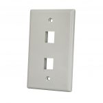 Buy 2-Port Wall Plates in Gray - by Vertical Cable (and don't forget keystone jacks!)