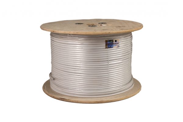 White Alarm-Security Cable Spool by Vertical Cable